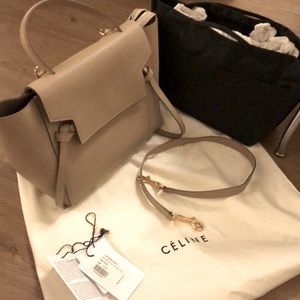 Like New! Celine mini belt bag in taupe (best seller color)